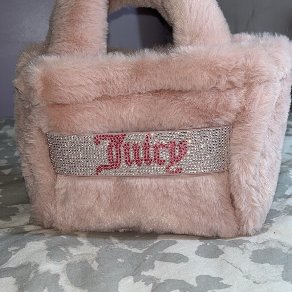 Juicy Couture Pink Faux Fur Bag